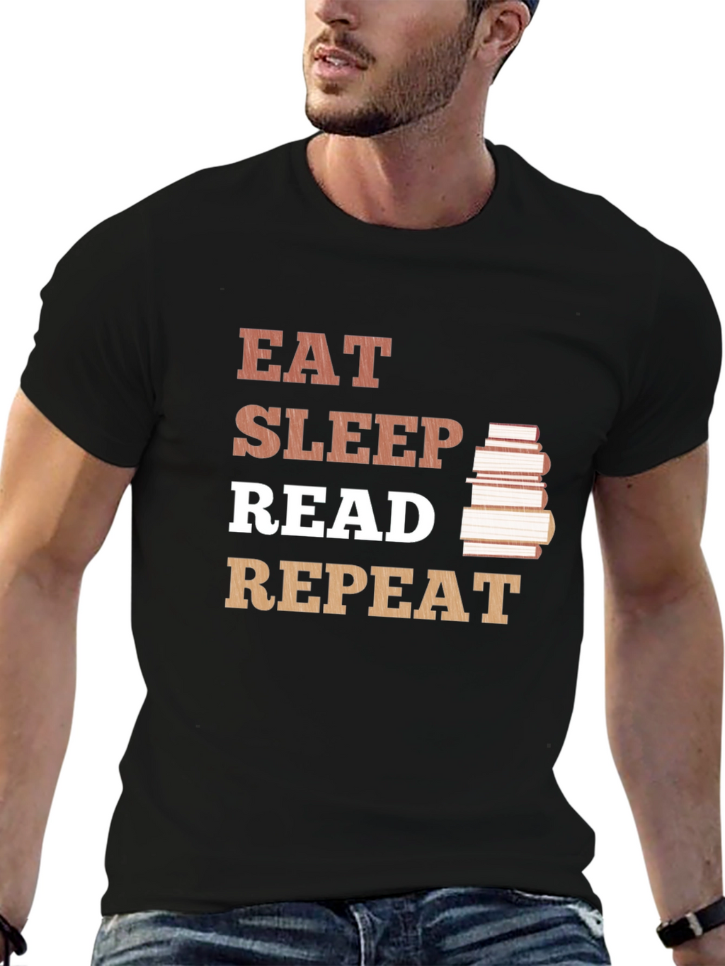 Eat Sleep Read Repeat Graphic Tee