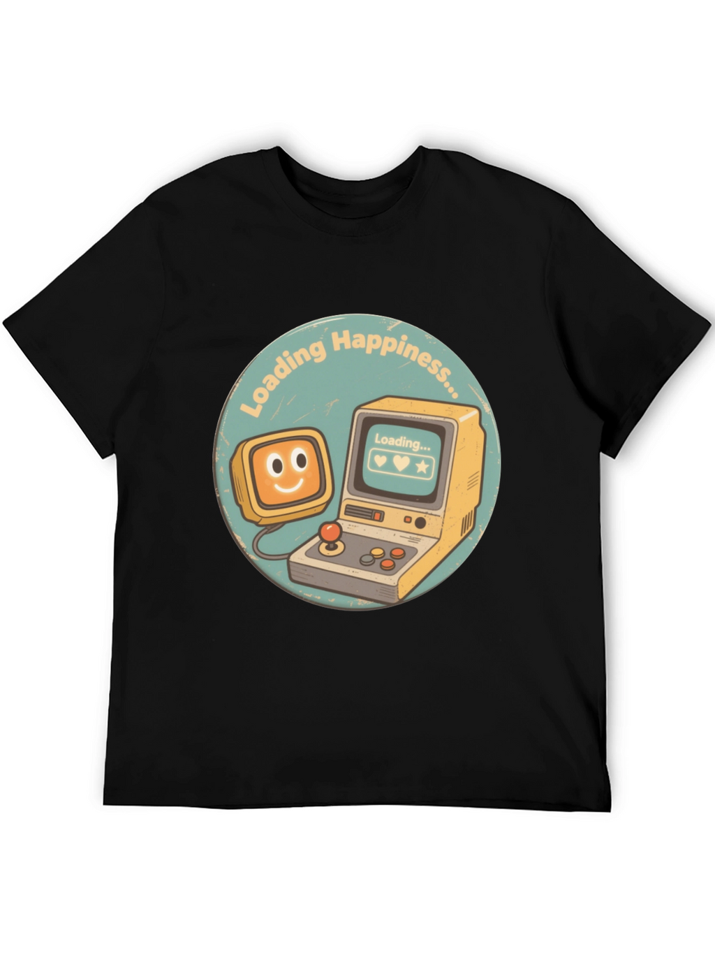 Loading Happiness T-Shirt - Retro Gamer Style