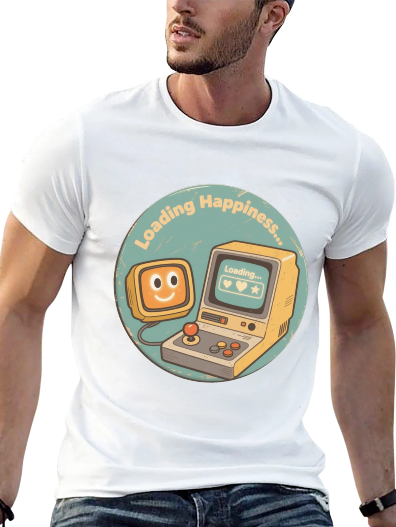 Loading Happiness T-Shirt - Retro Gamer Style
