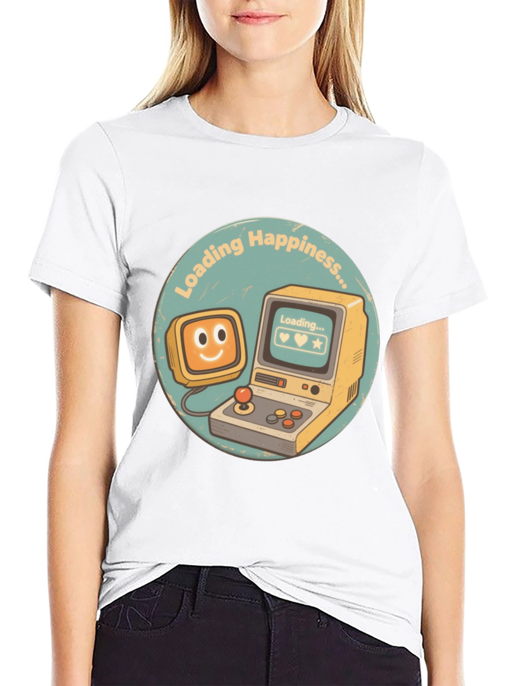 Loading Happiness T-Shirt - Retro Gamer Style