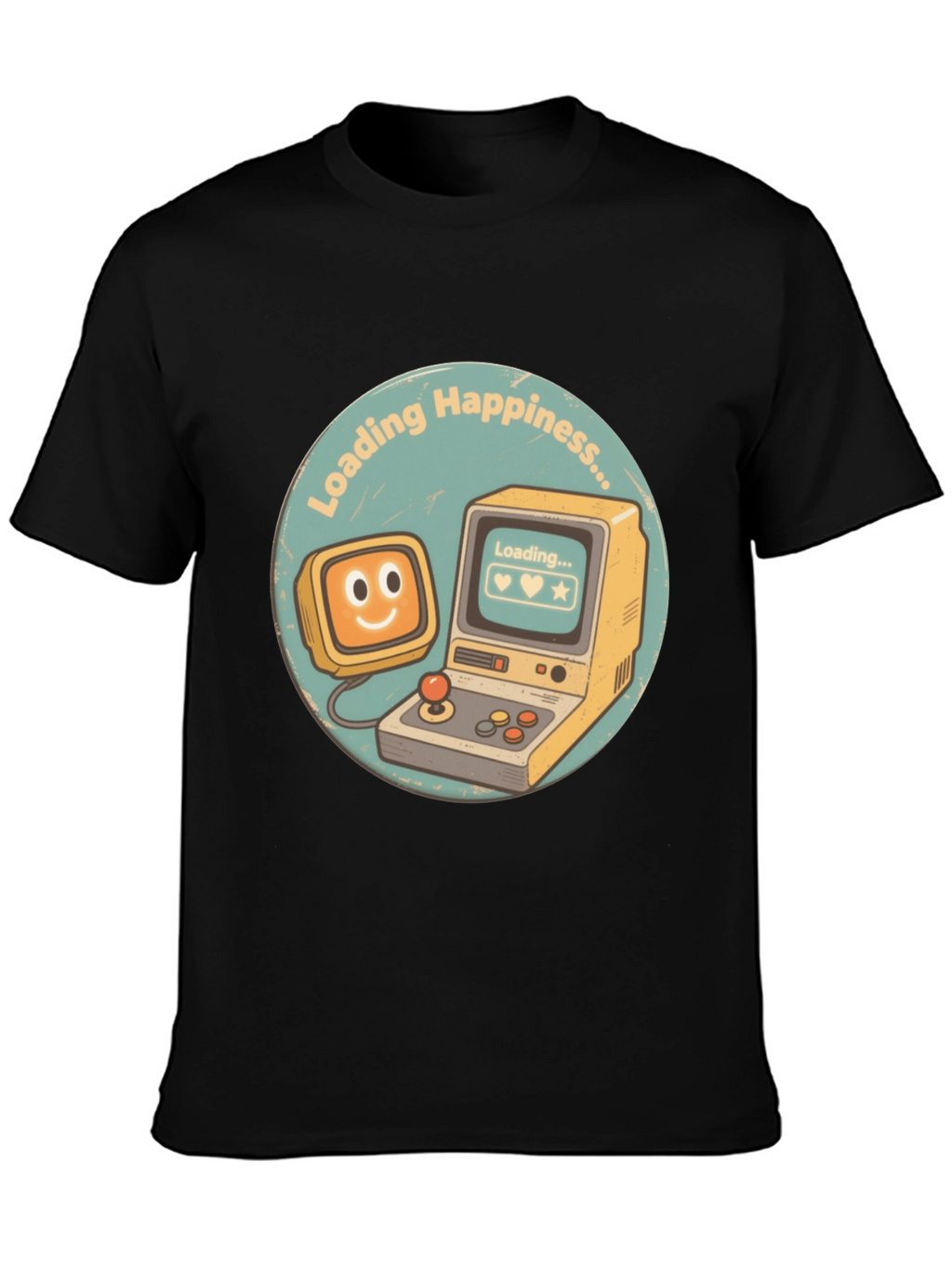 Loading Happiness T-Shirt - Retro Gamer Style