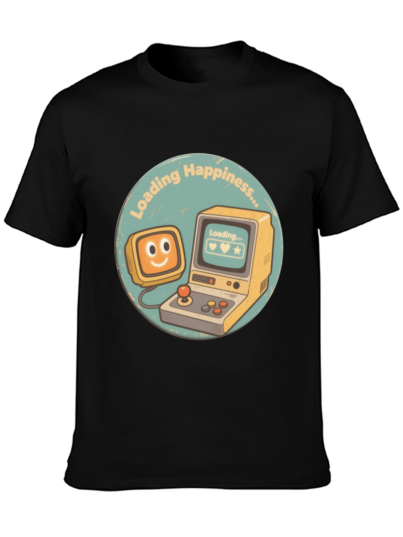 Loading Happiness T-Shirt - Retro Gamer Style