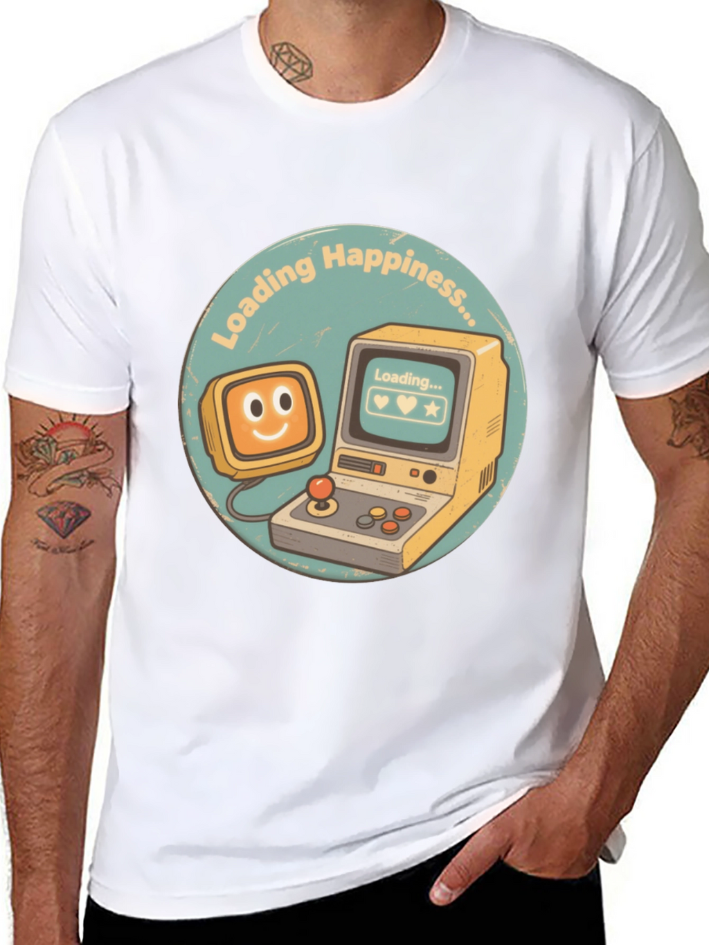 Loading Happiness T-Shirt - Retro Gamer Style
