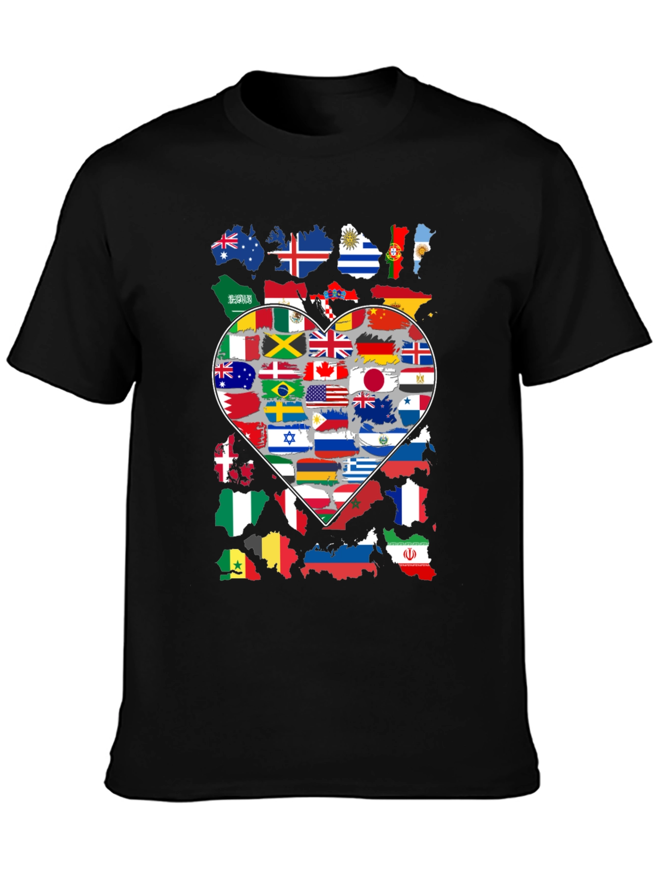 Flags of the World Heart T-Shirt