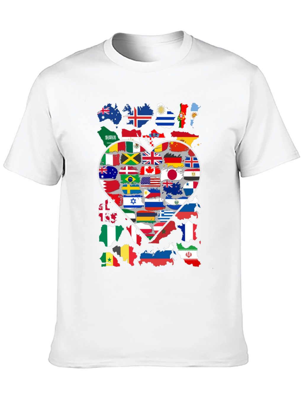 Flags of the World Heart T-Shirt
