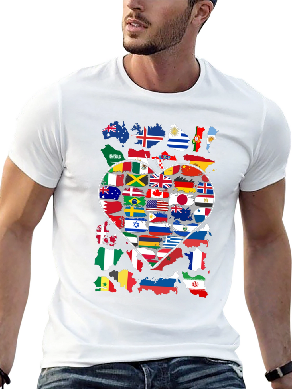 Flags of the World Heart T-Shirt