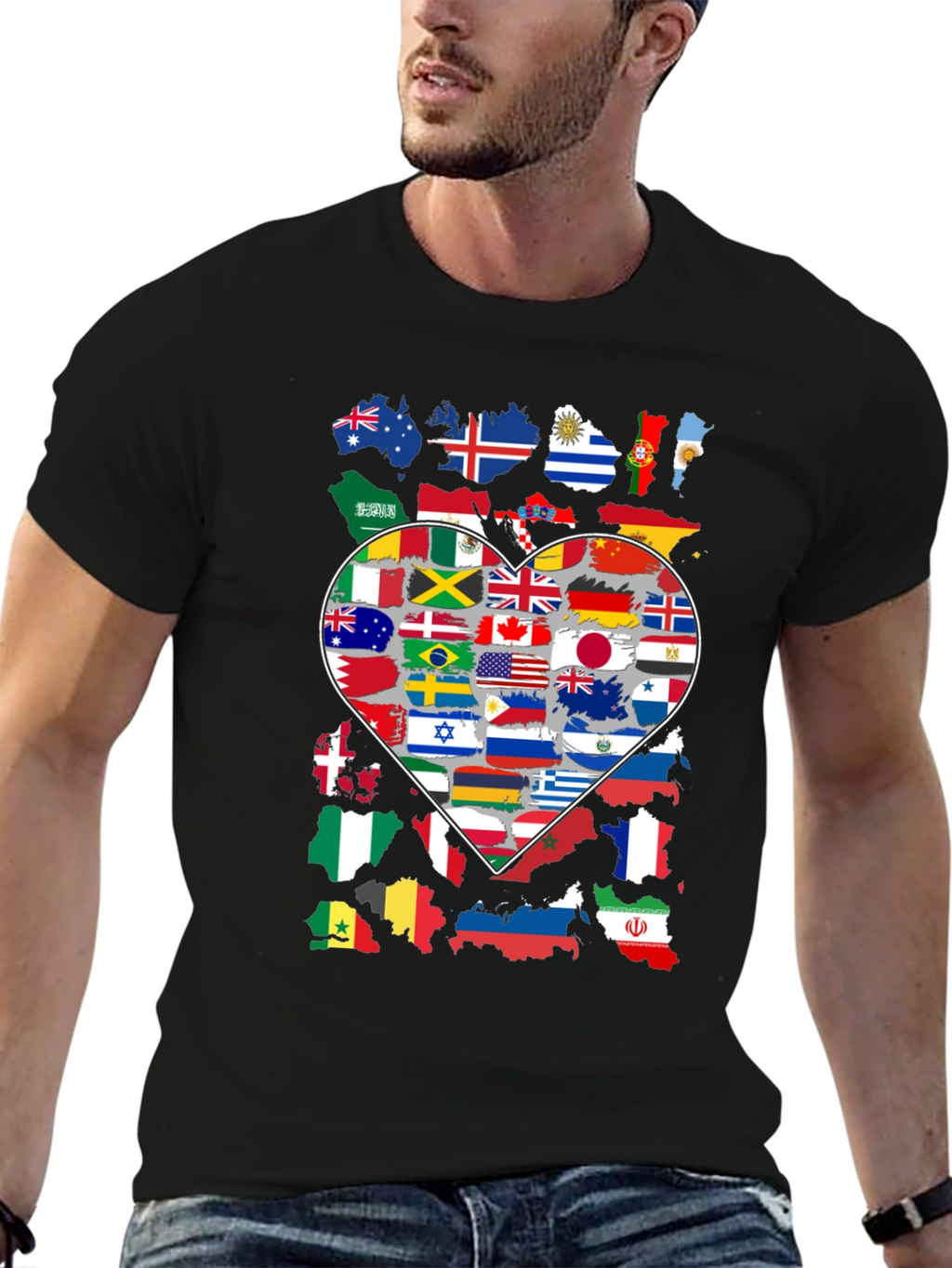 Flags of the World Heart T-Shirt