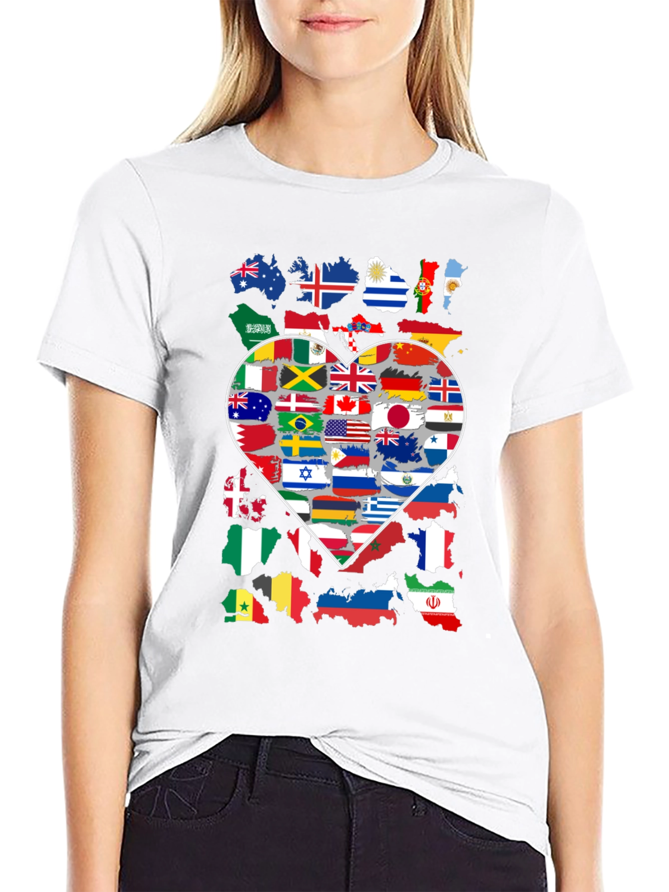 Flags of the World Heart T-Shirt