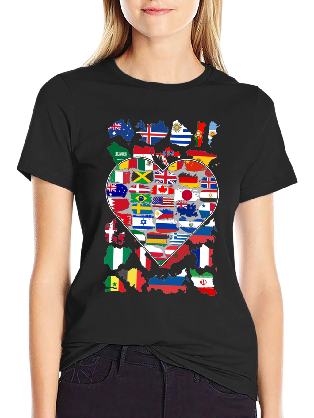 Flags of the World Heart T-Shirt