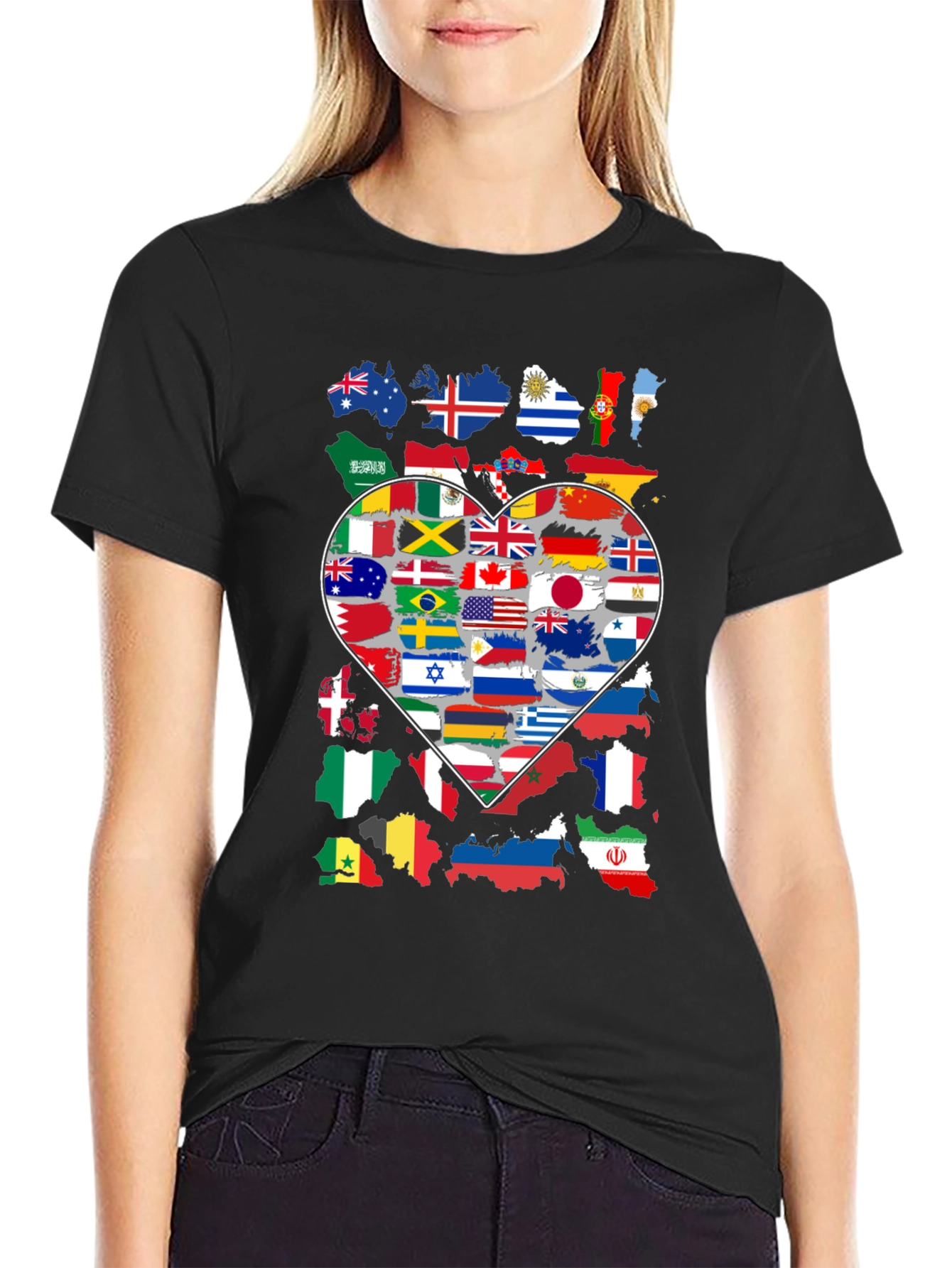 Flags of the World Heart T-Shirt