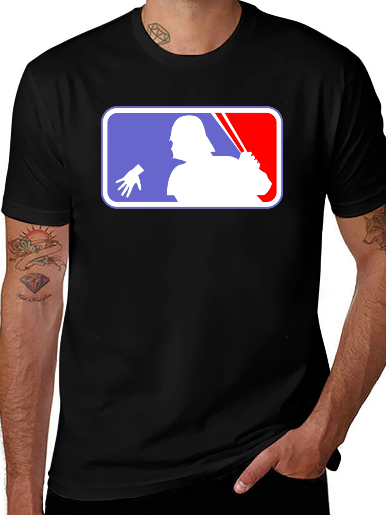 Darth Vader Baseball T-Shirt - Strike Out the Empire!