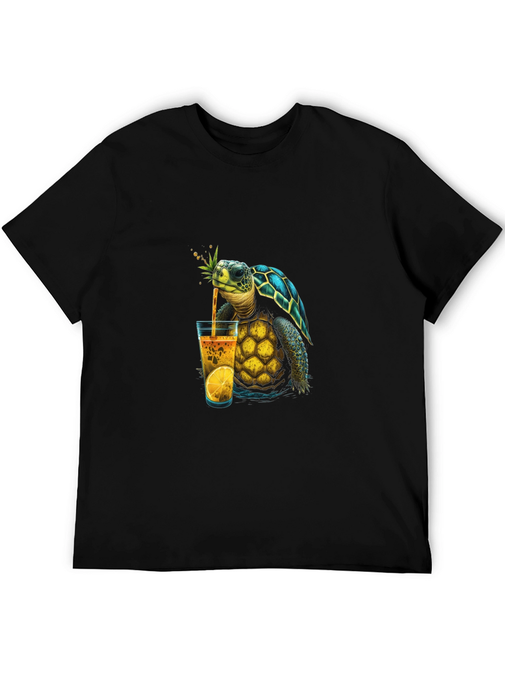 Turtle Sipping Juice T-Shirt