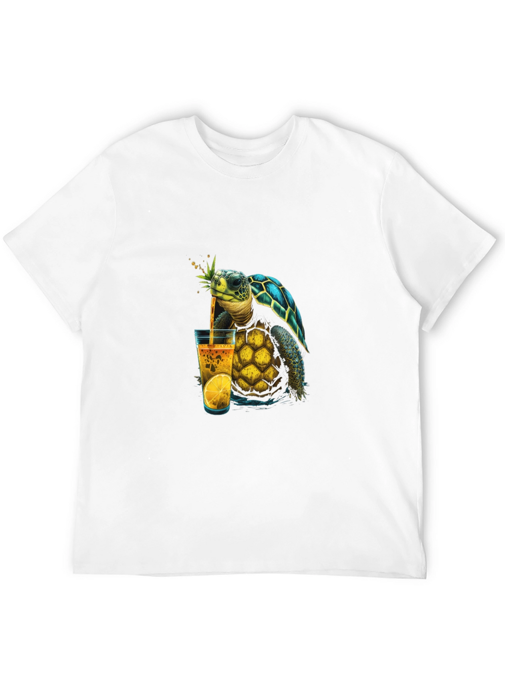 Turtle Sipping Juice T-Shirt