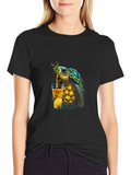 Turtle Sipping Juice T-Shirt
