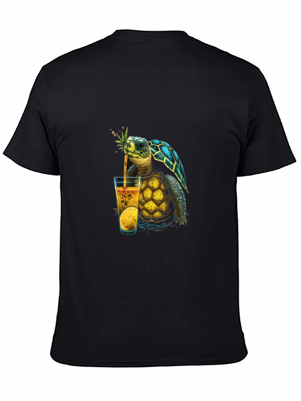 Turtle Sipping Juice T-Shirt