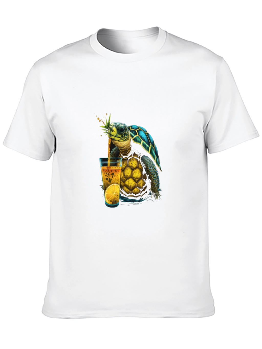 Turtle Sipping Juice T-Shirt