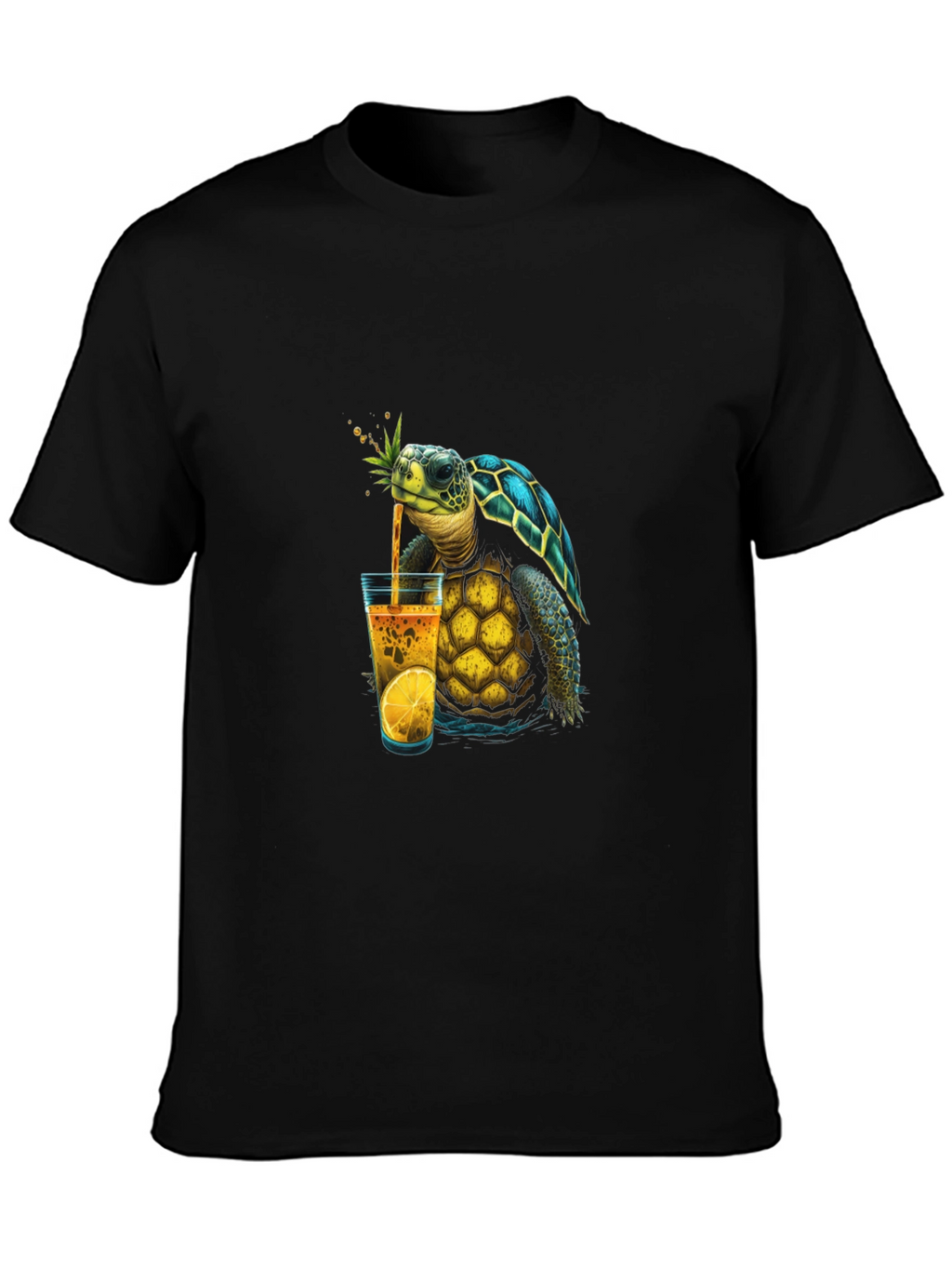 Turtle Sipping Juice T-Shirt