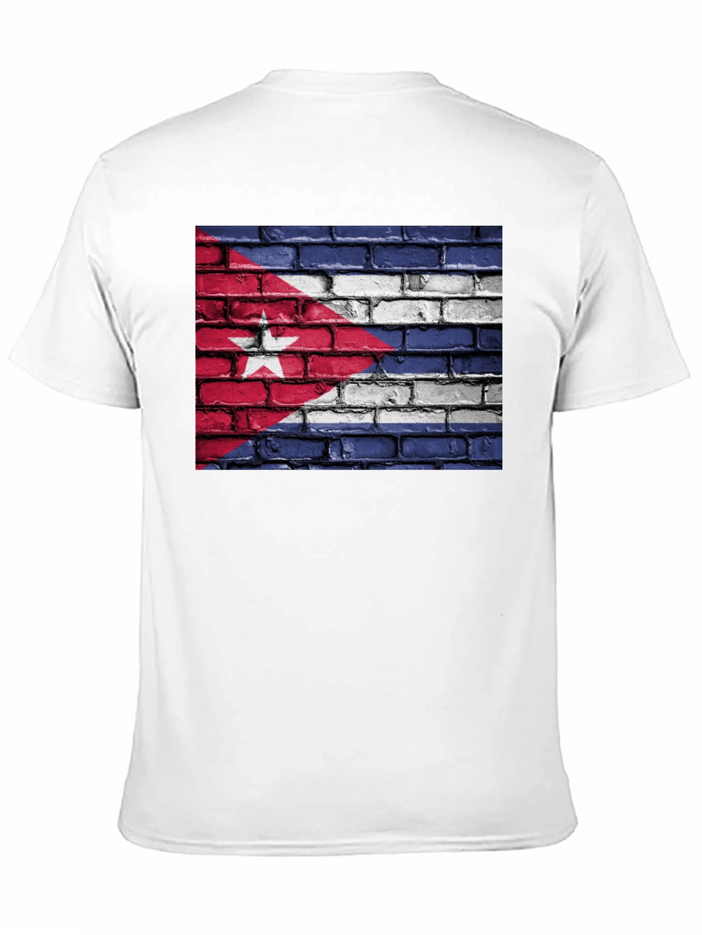 Cuba Flag Brick Wall Graphic T-Shirt