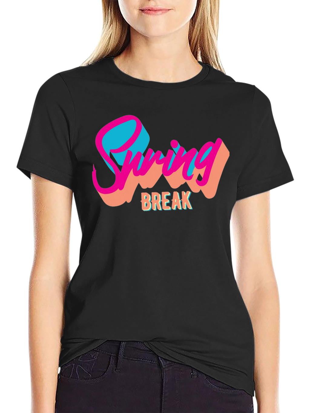 Spring Break Graphic Tee - Black T-Shirt