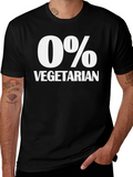 Funny 0% Vegetarian Black T-Shirt