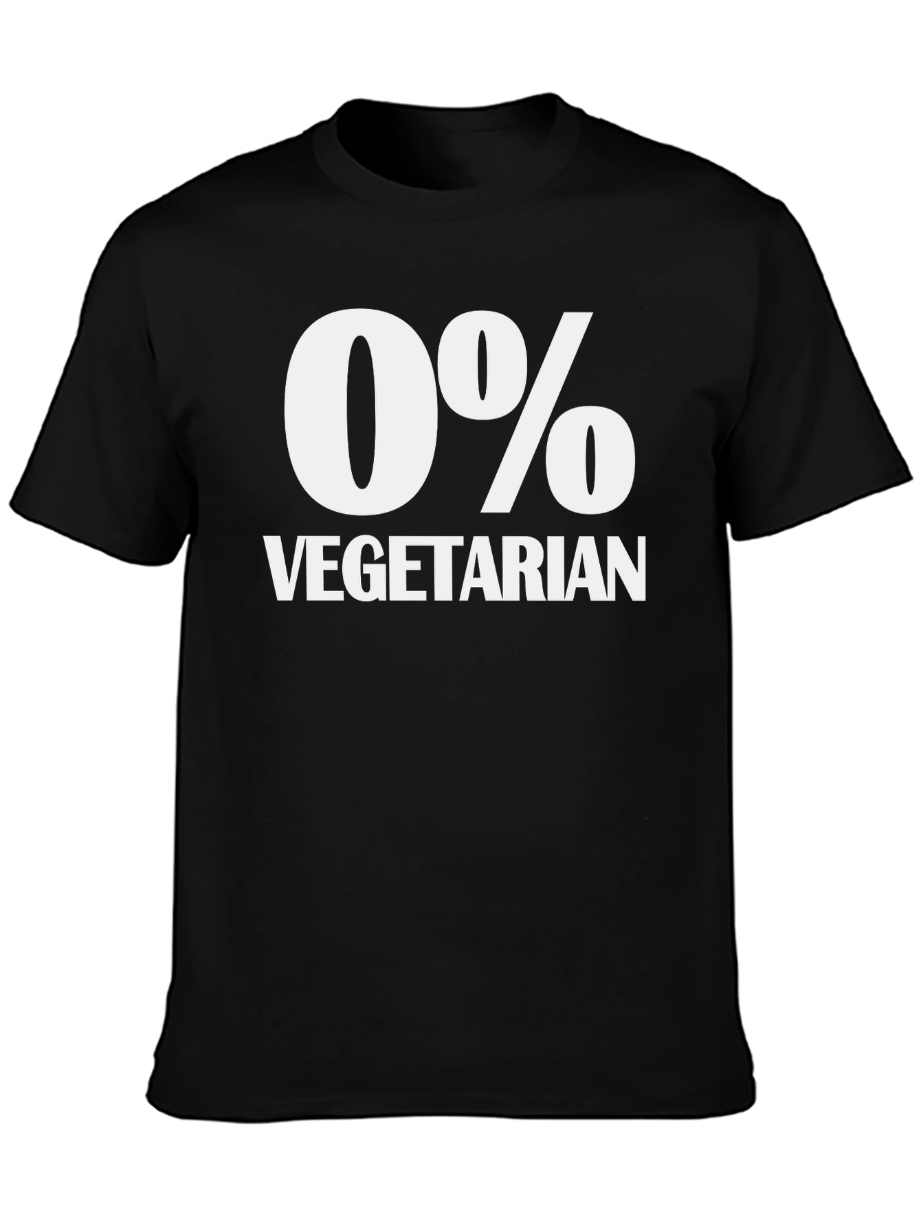 Funny 0% Vegetarian Black T-Shirt