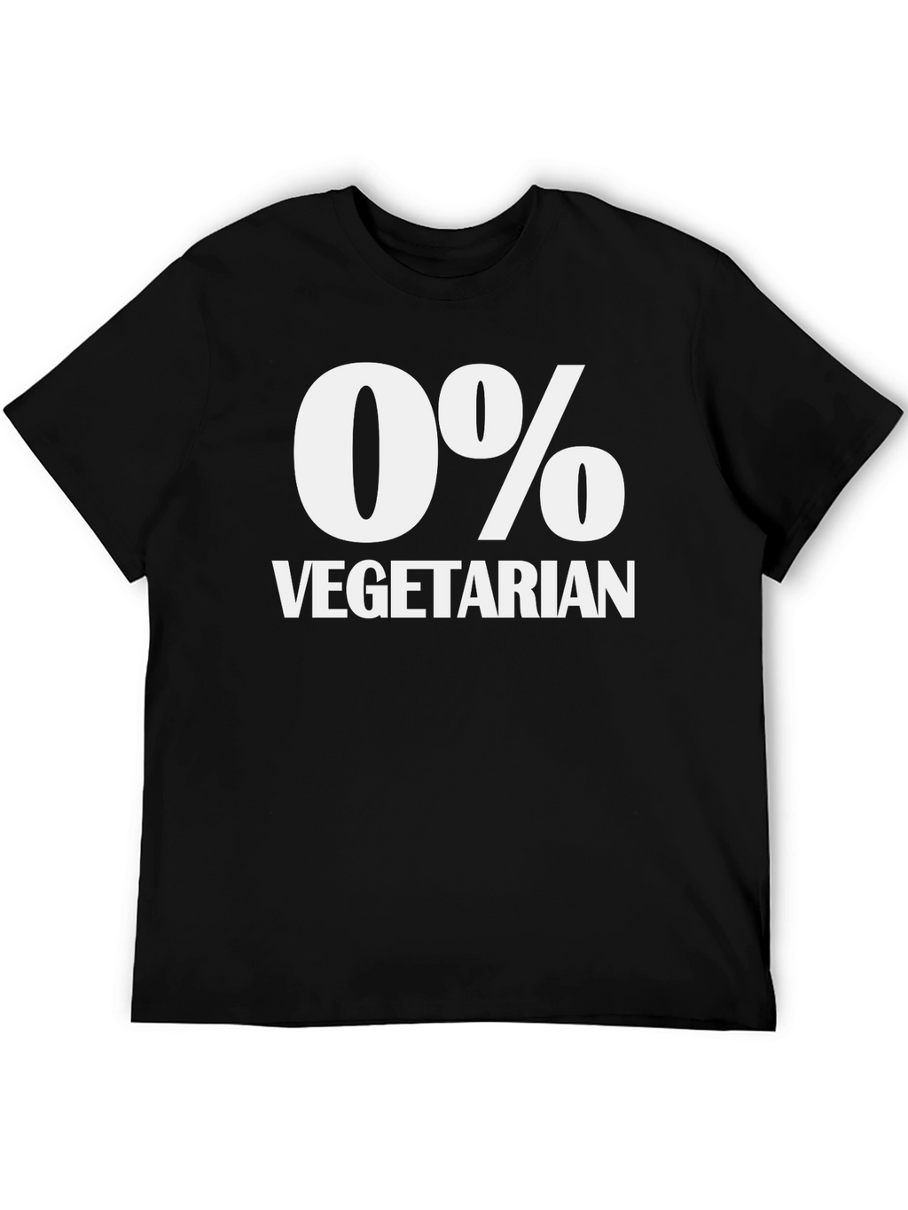 Funny 0% Vegetarian Black T-Shirt