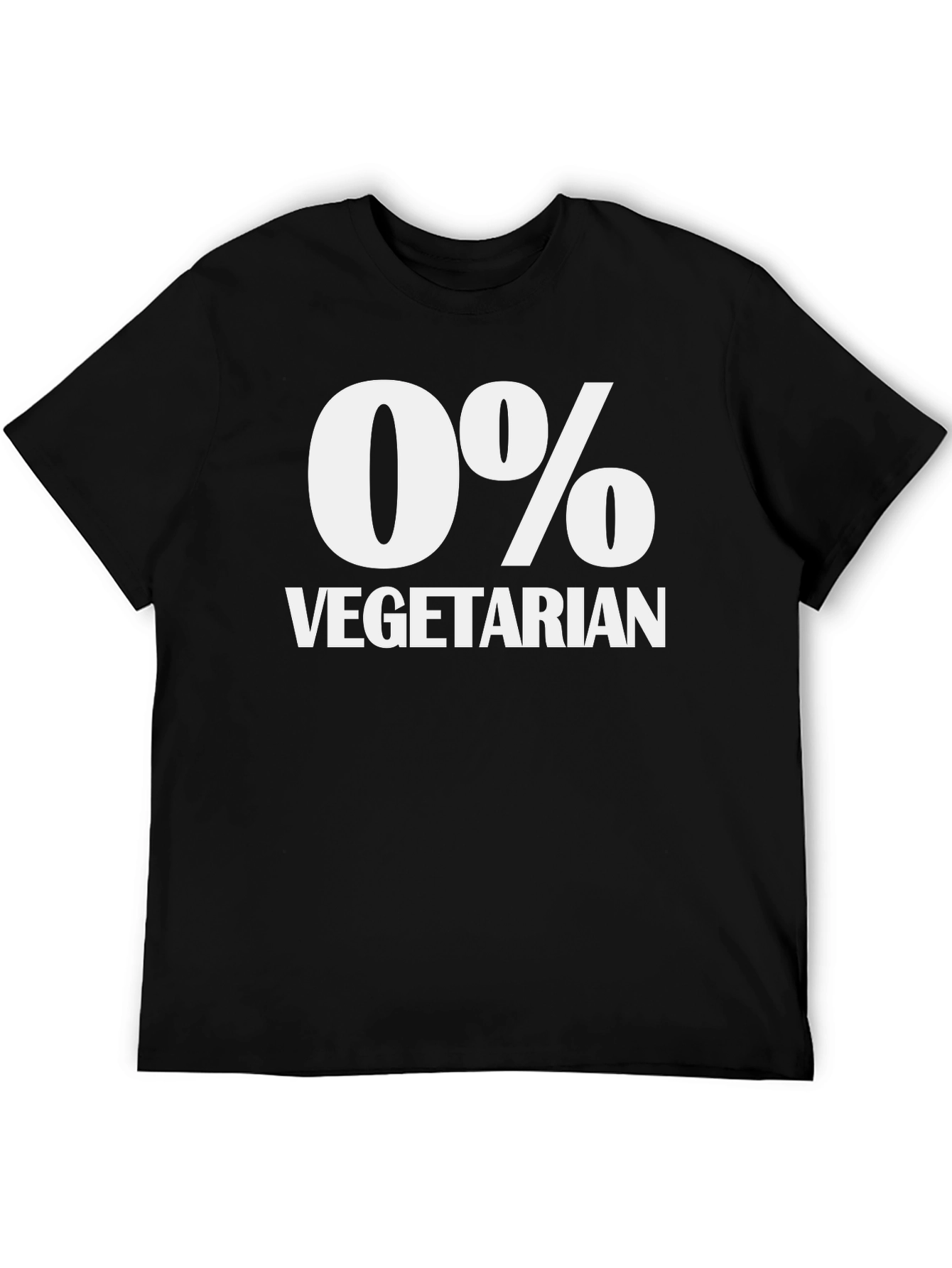 Funny 0% Vegetarian Black T-Shirt