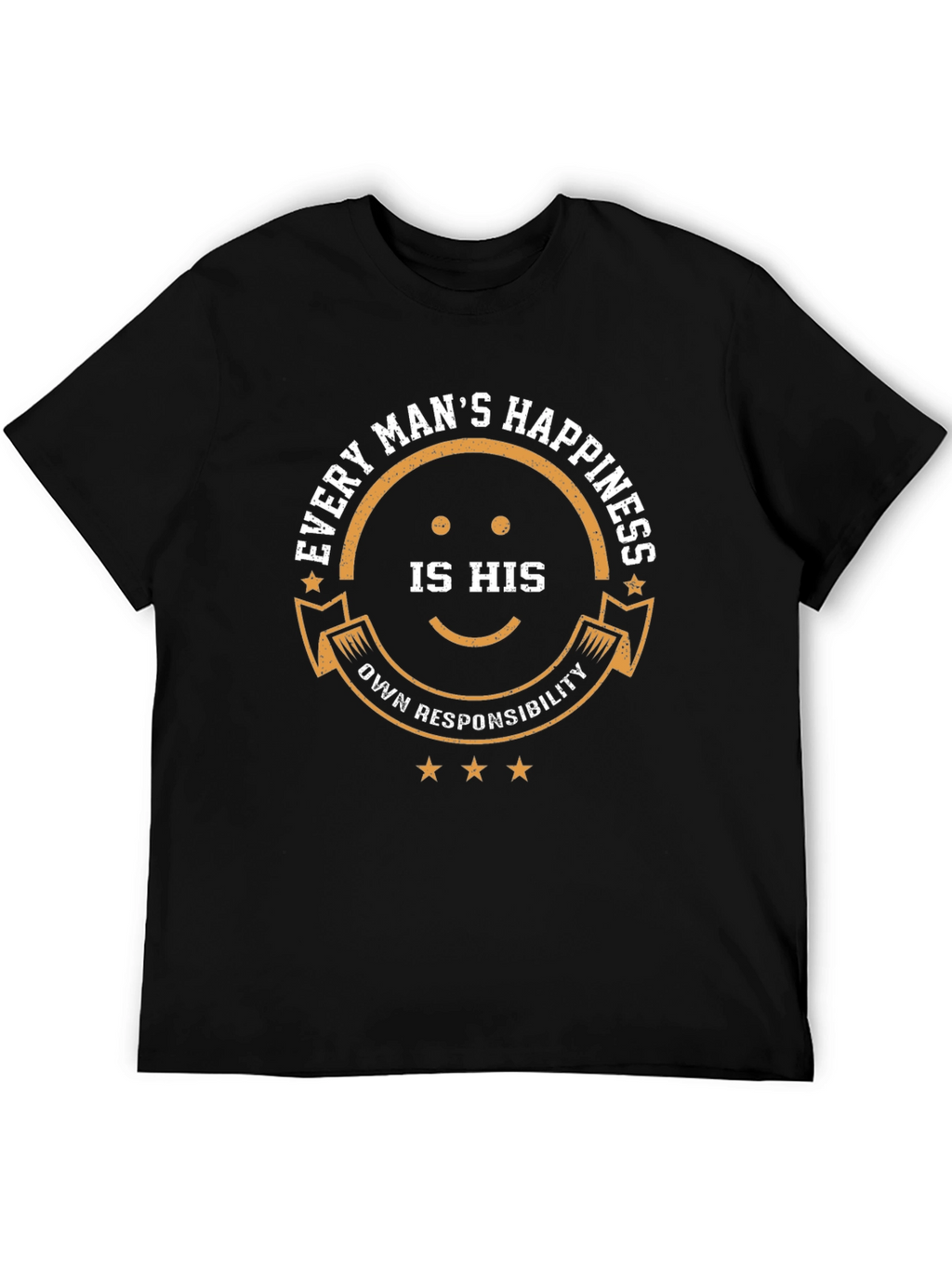 Mens Every Mans Happiness Graphic Tee