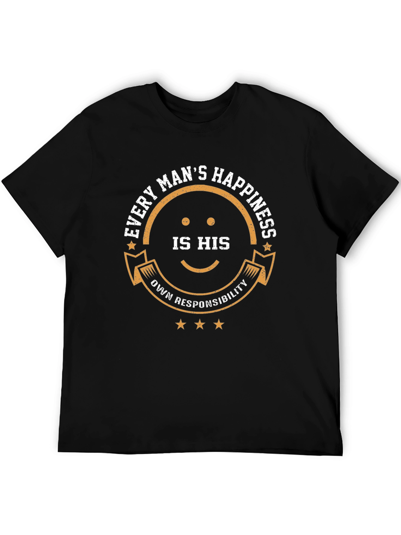 Mens Every Mans Happiness Graphic Tee
