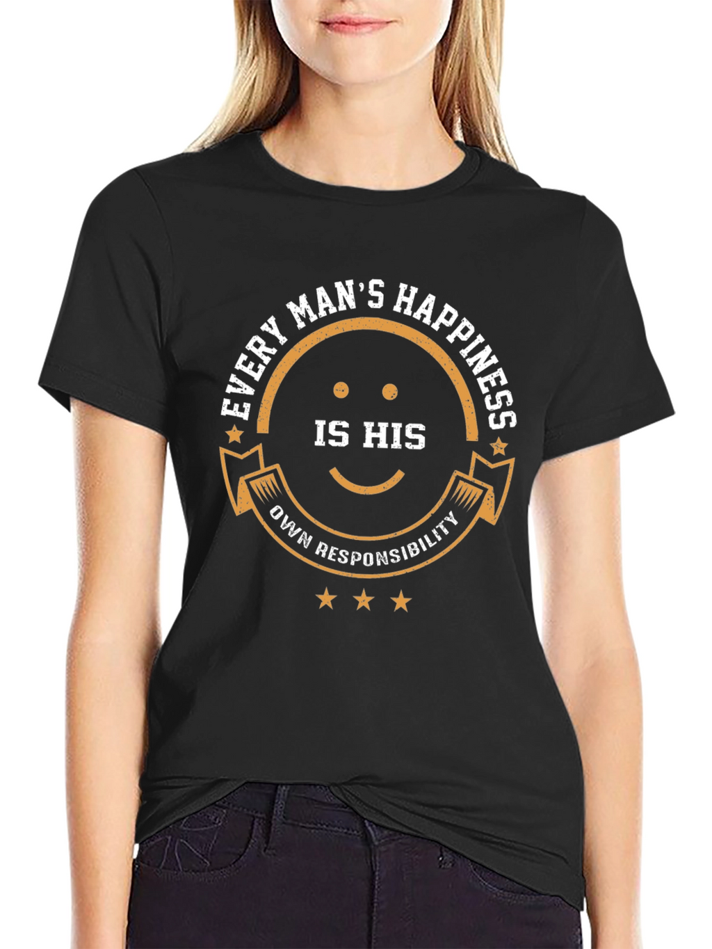 Mens Every Mans Happiness Graphic Tee