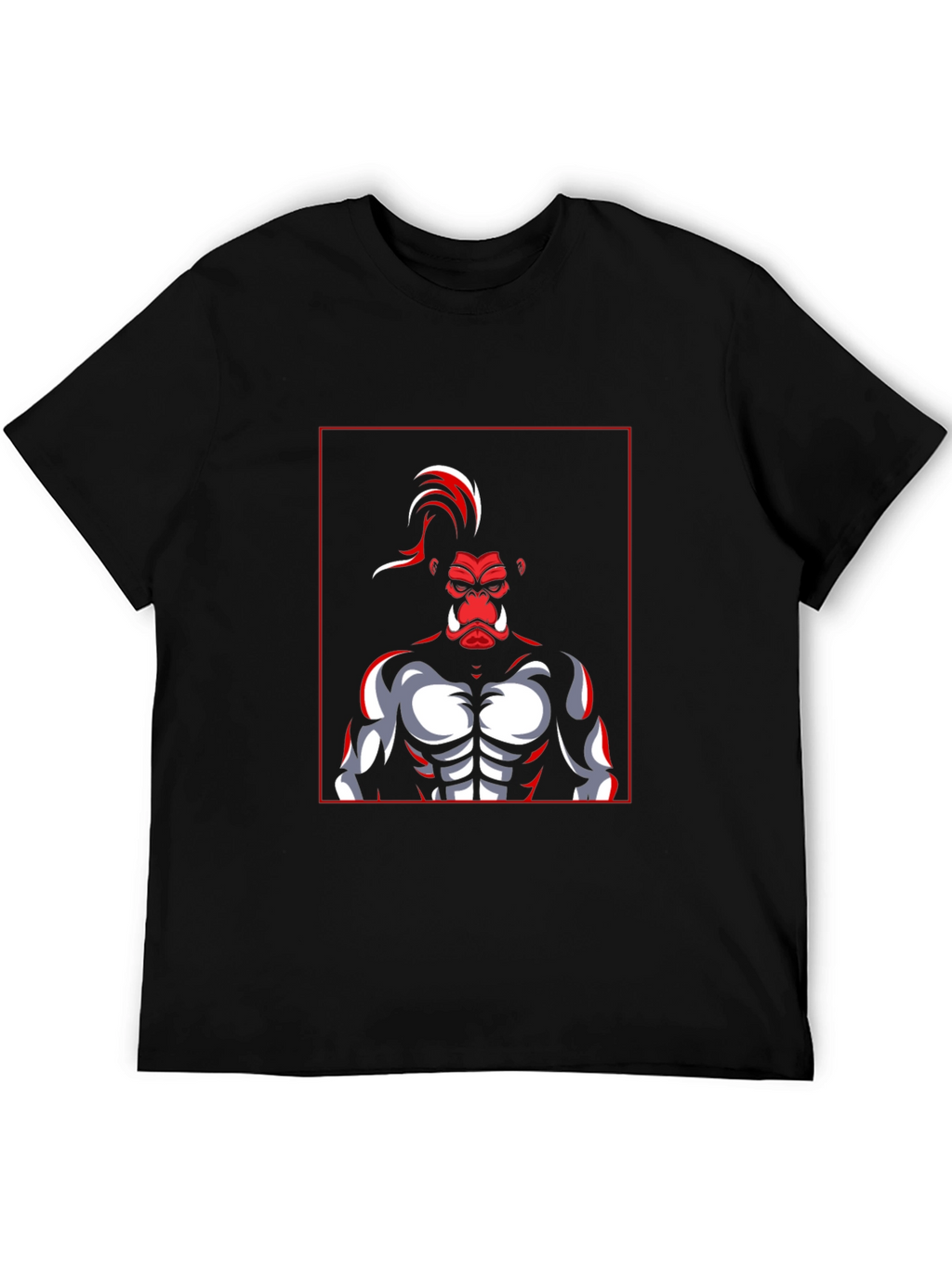 Red Ape Graphic Black T-Shirt