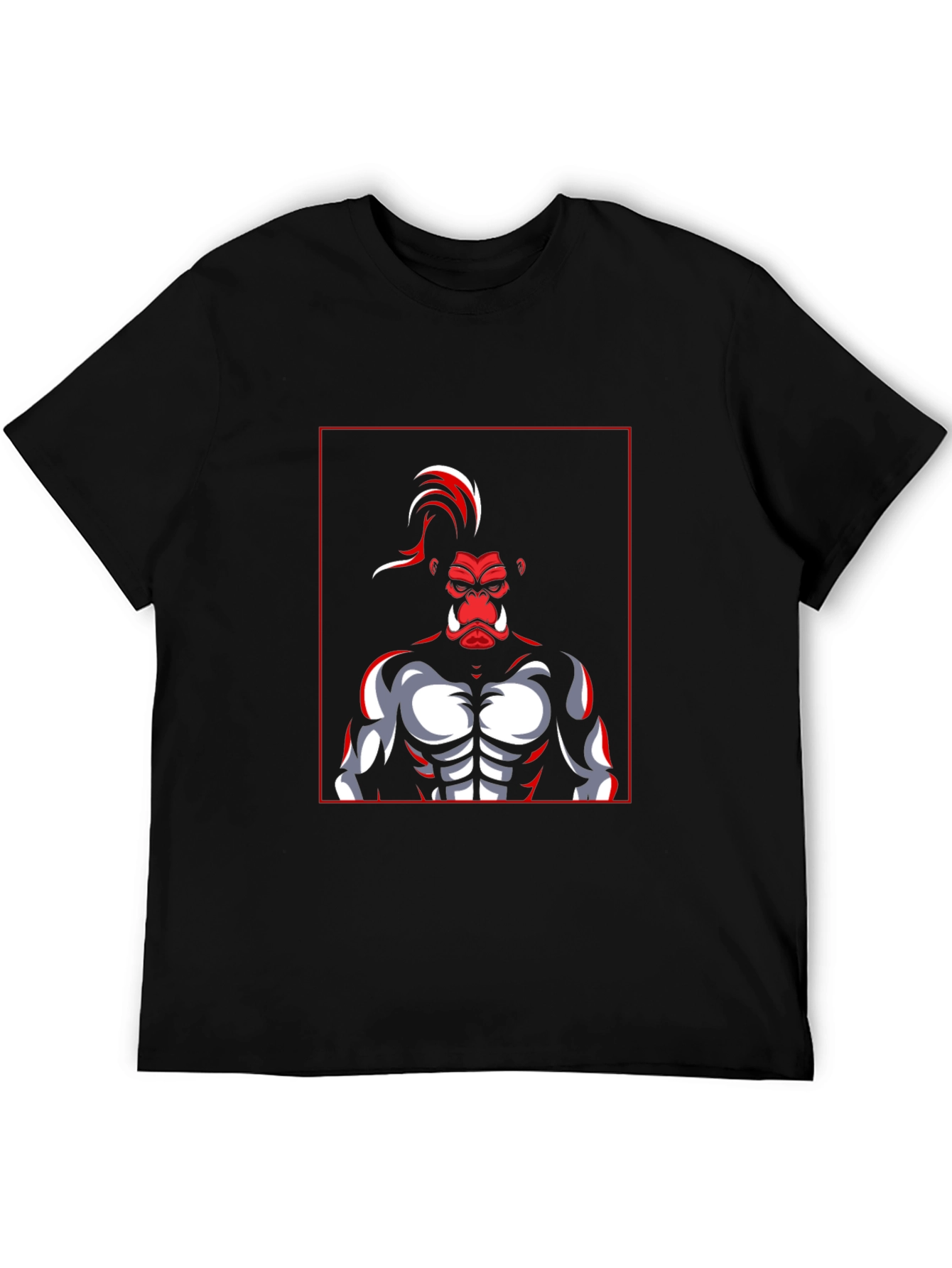 Red Ape Graphic Black T-Shirt