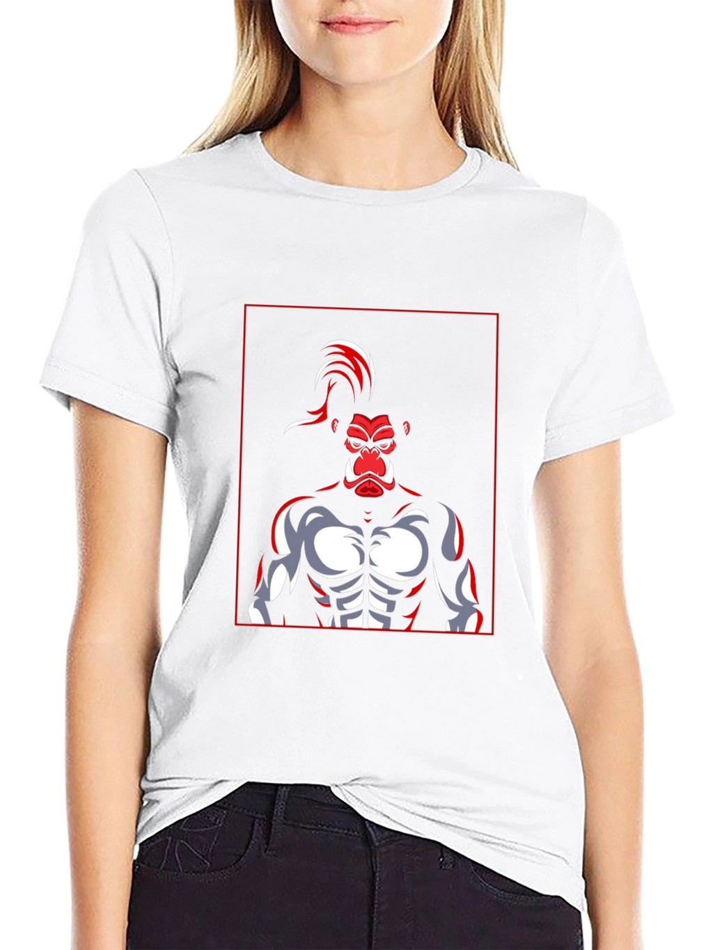 Red Ape Graphic Black T-Shirt