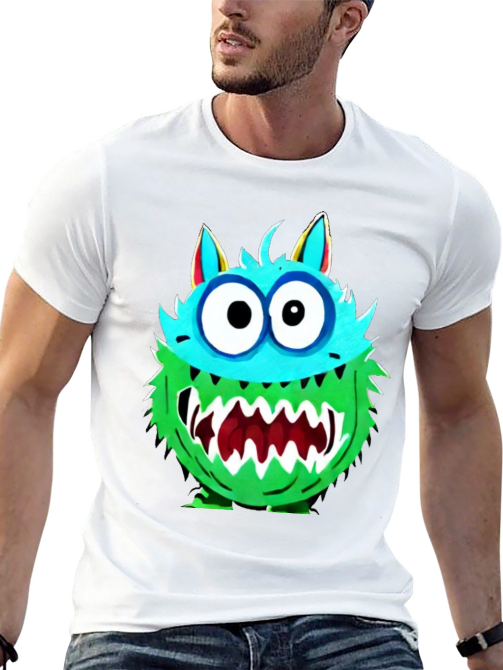 Monster Graphic Tee - Funny Cartoon Creature