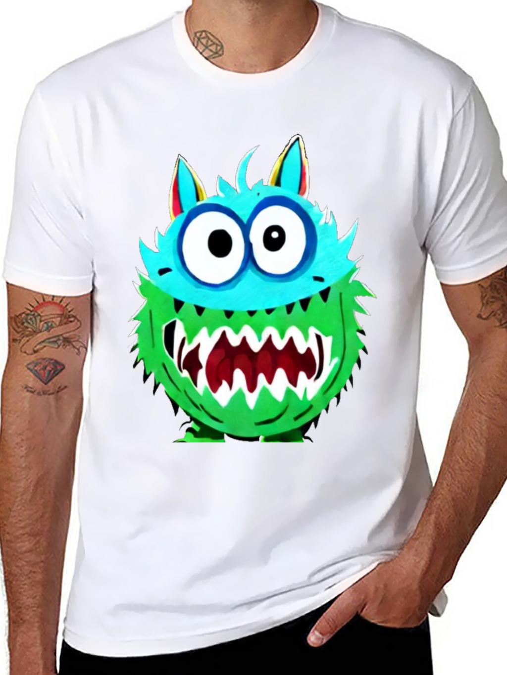 Monster Graphic Tee - Funny Cartoon Creature