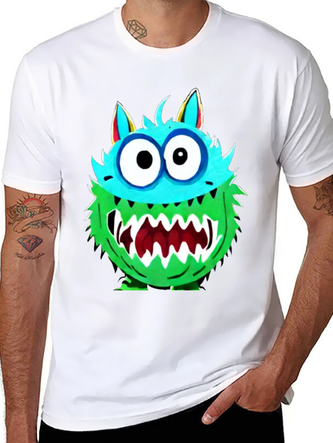 Monster Graphic Tee - Funny Cartoon Creature