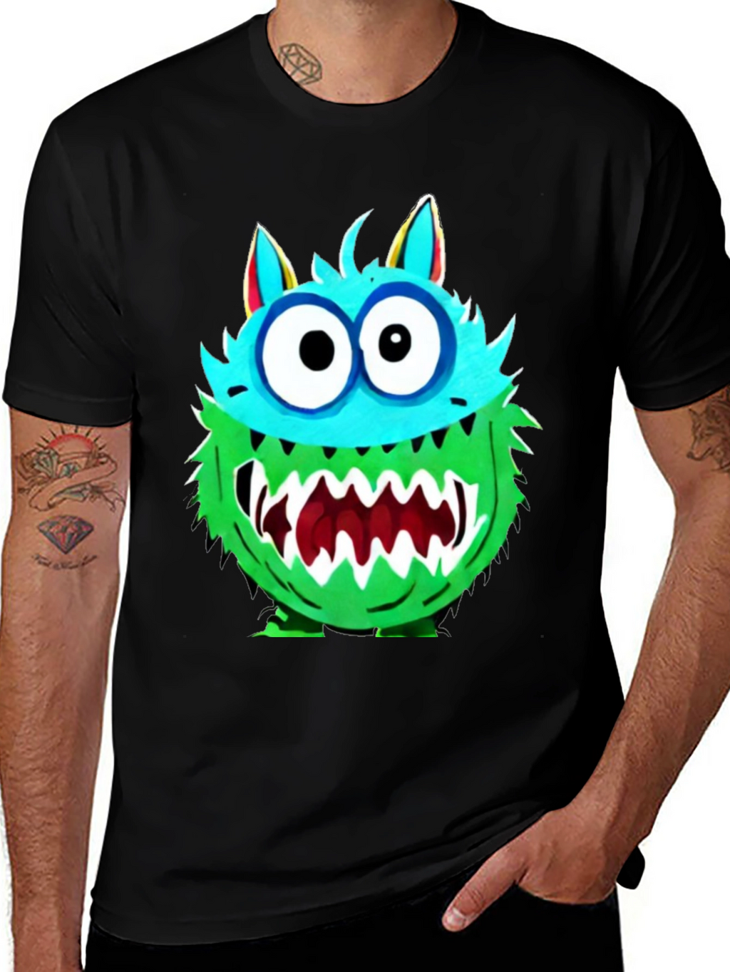 Monster Graphic Tee - Funny Cartoon Creature