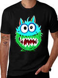Monster Graphic Tee - Funny Cartoon Creature