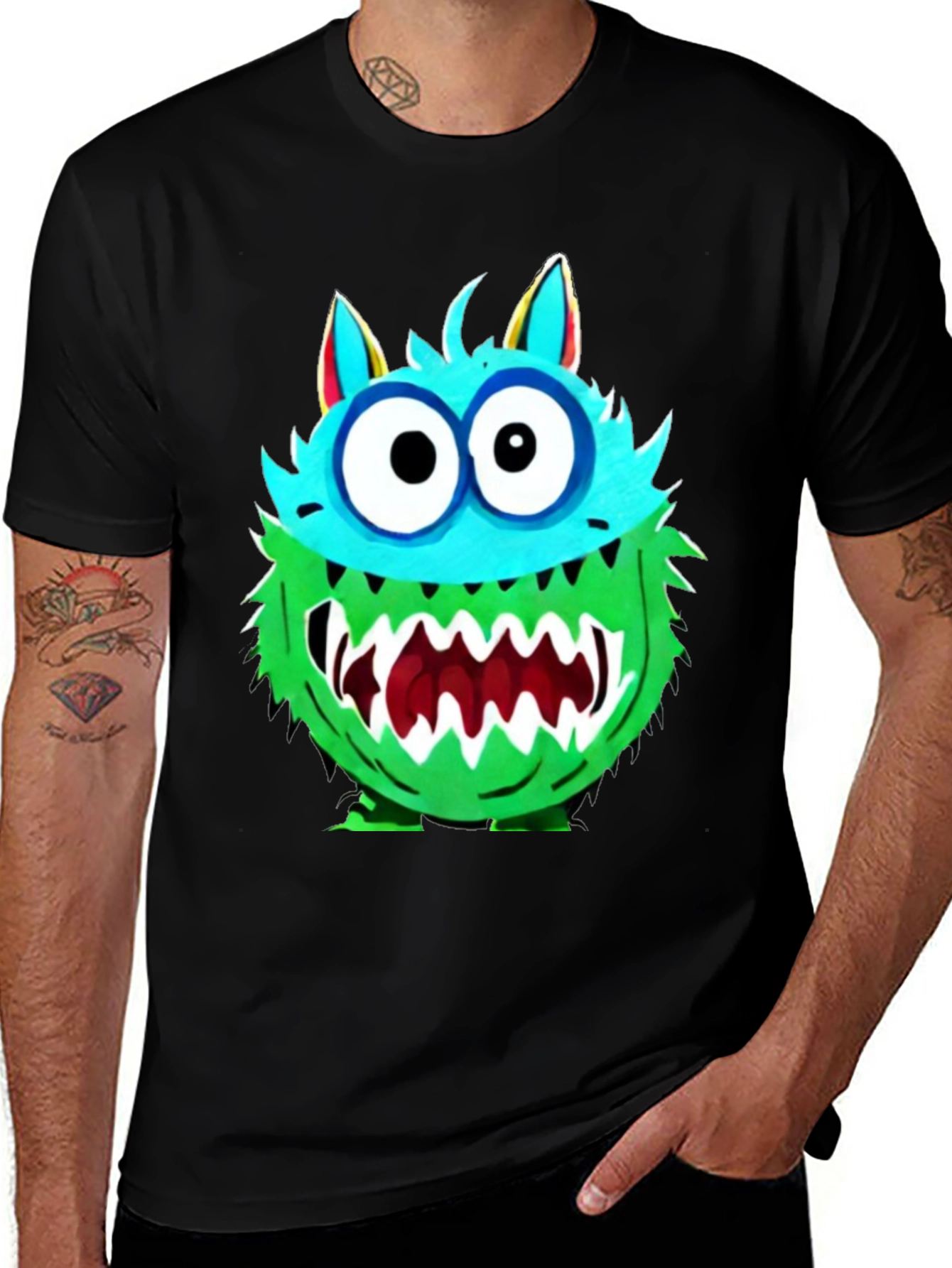 Monster Graphic Tee - Funny Cartoon Creature