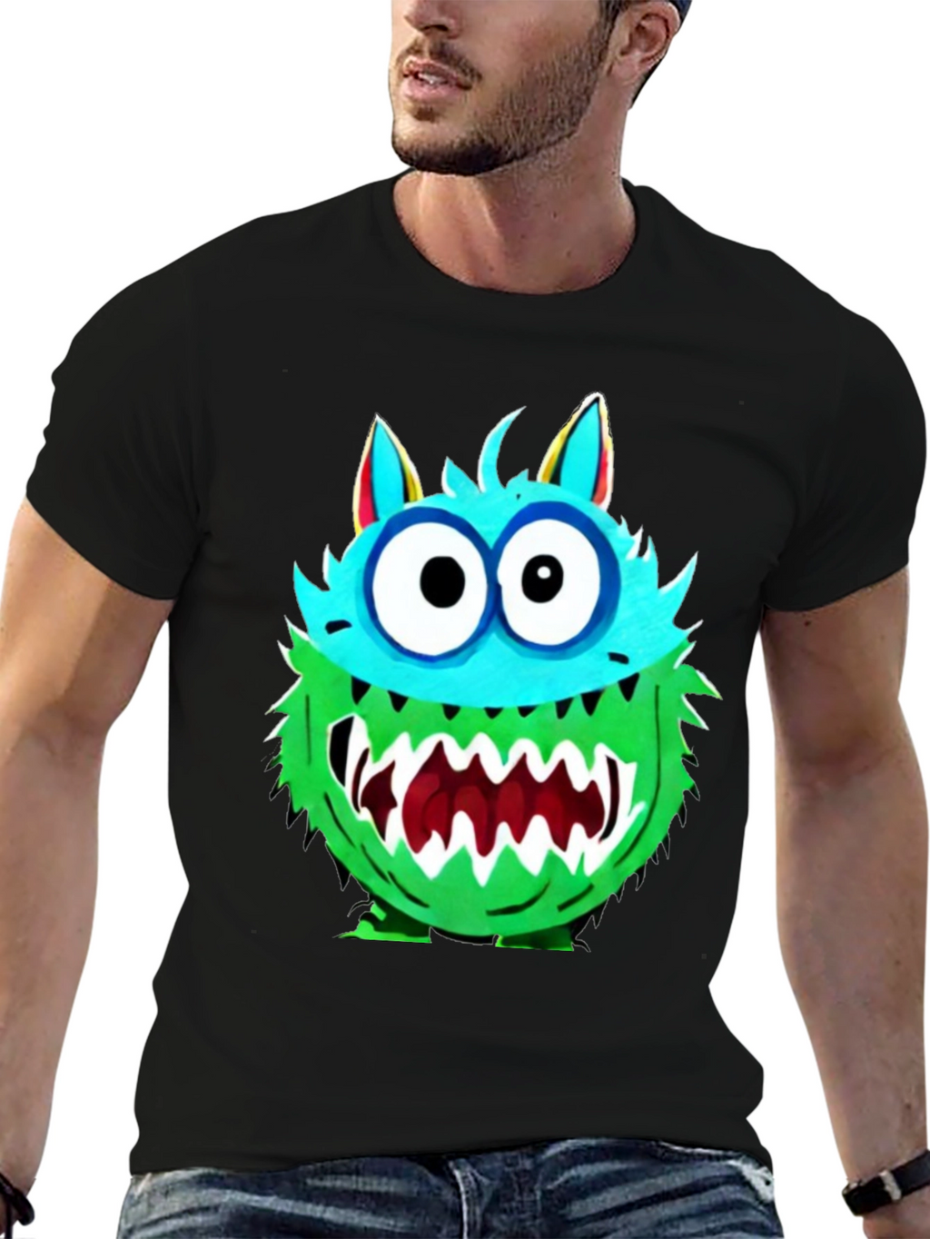 Monster Graphic Tee - Funny Cartoon Creature