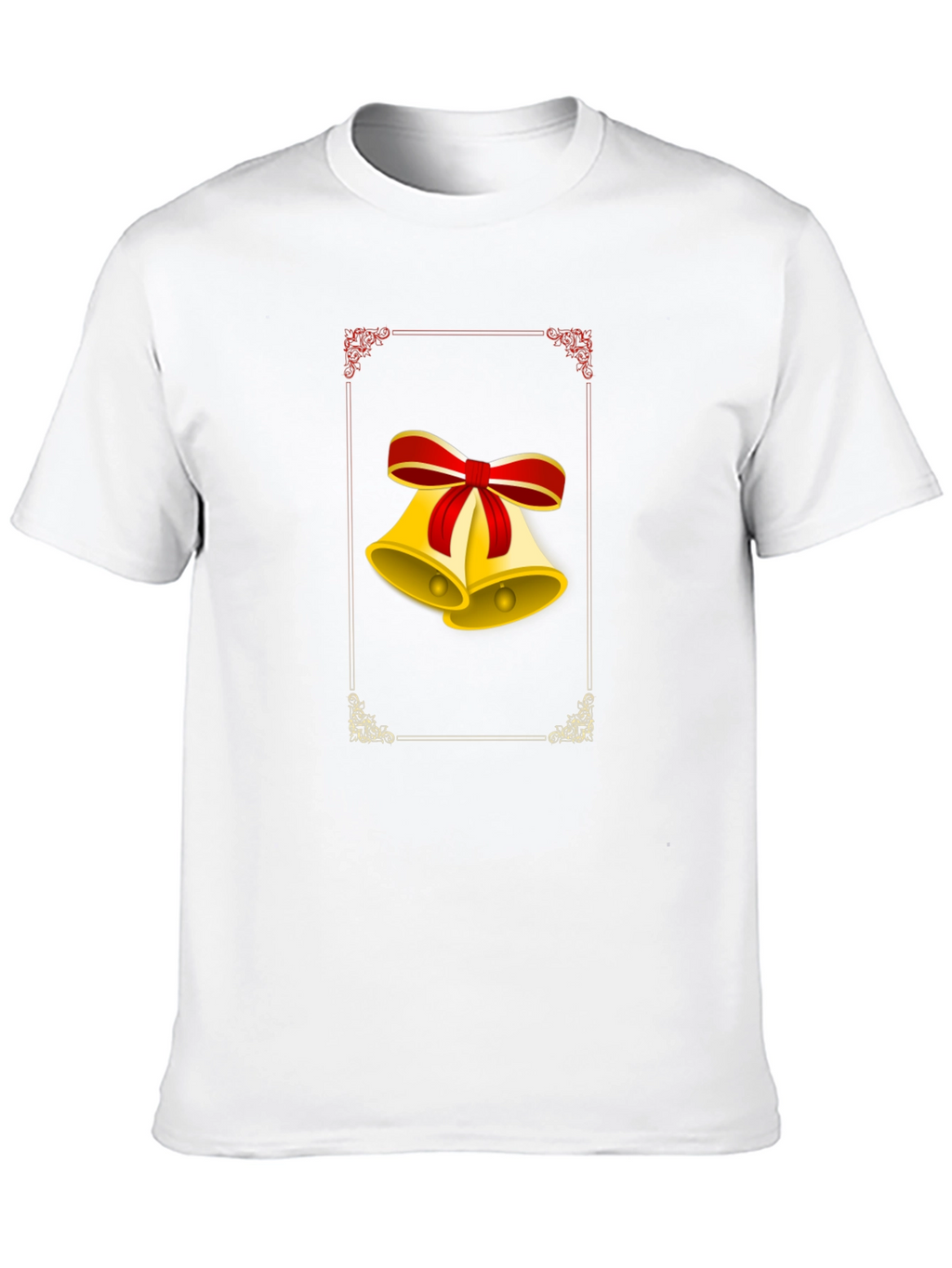 Festive Christmas Bells Graphic Tee - Black