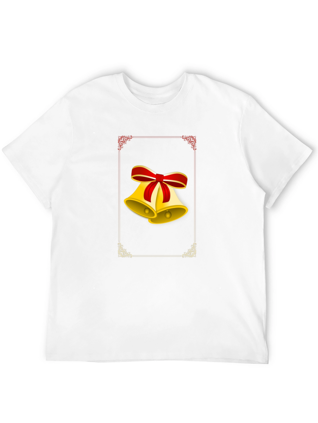 Festive Christmas Bells Graphic Tee - Black