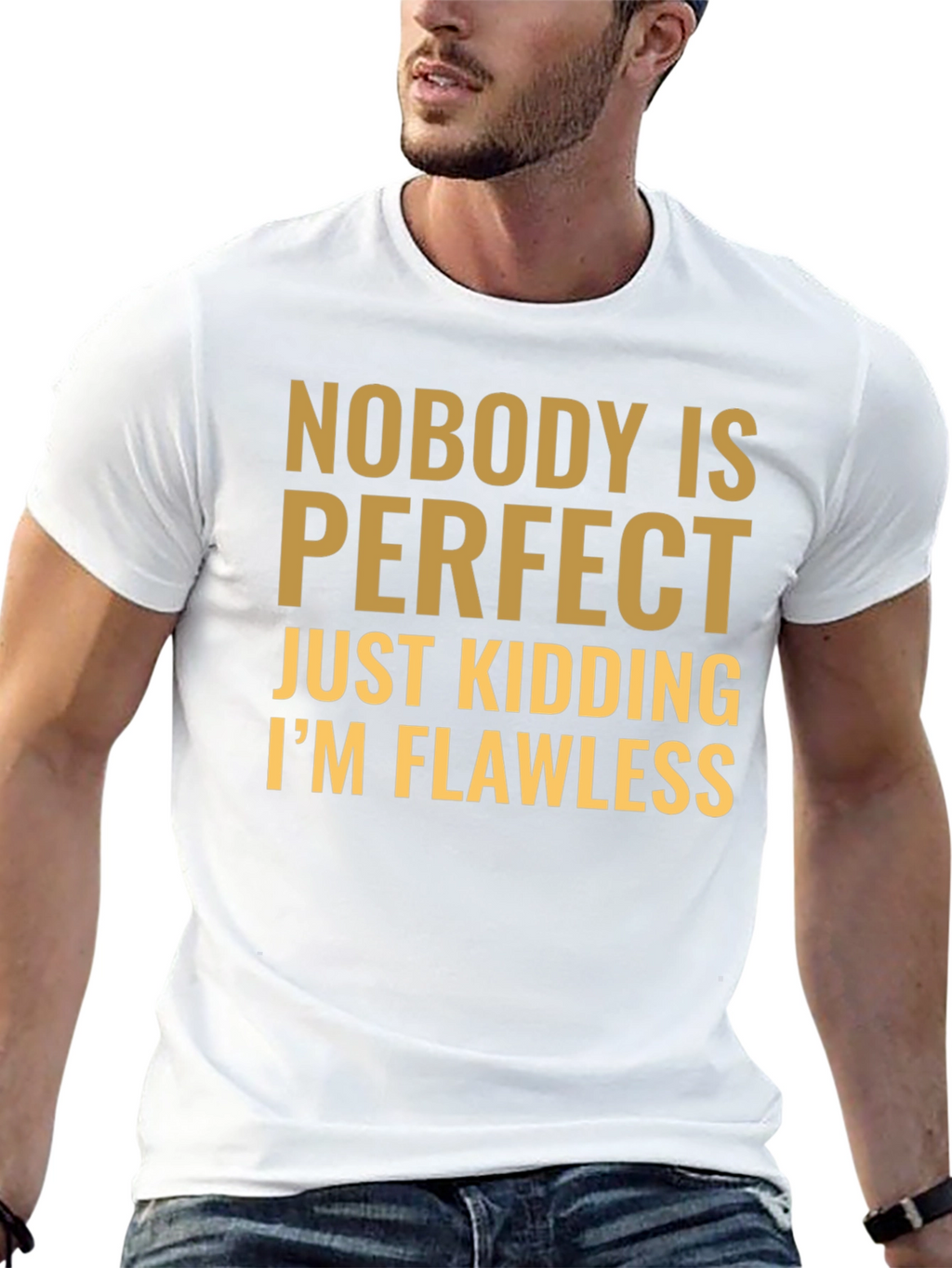 Funny Nobody is Perfect Graphic T-Shirt