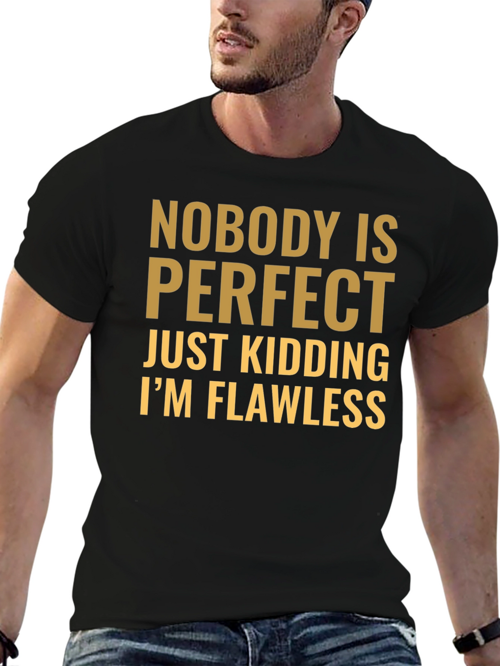 Funny Nobody is Perfect Graphic T-Shirt