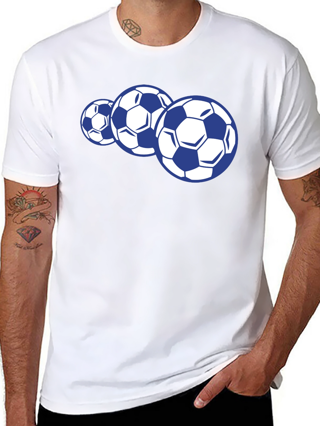 Soccer Balls Graphic Print T-Shirt