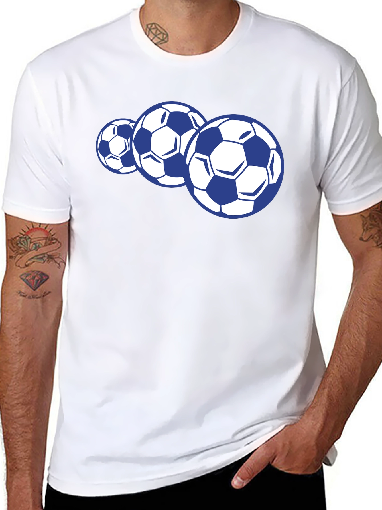 Soccer Balls Graphic Print T-Shirt