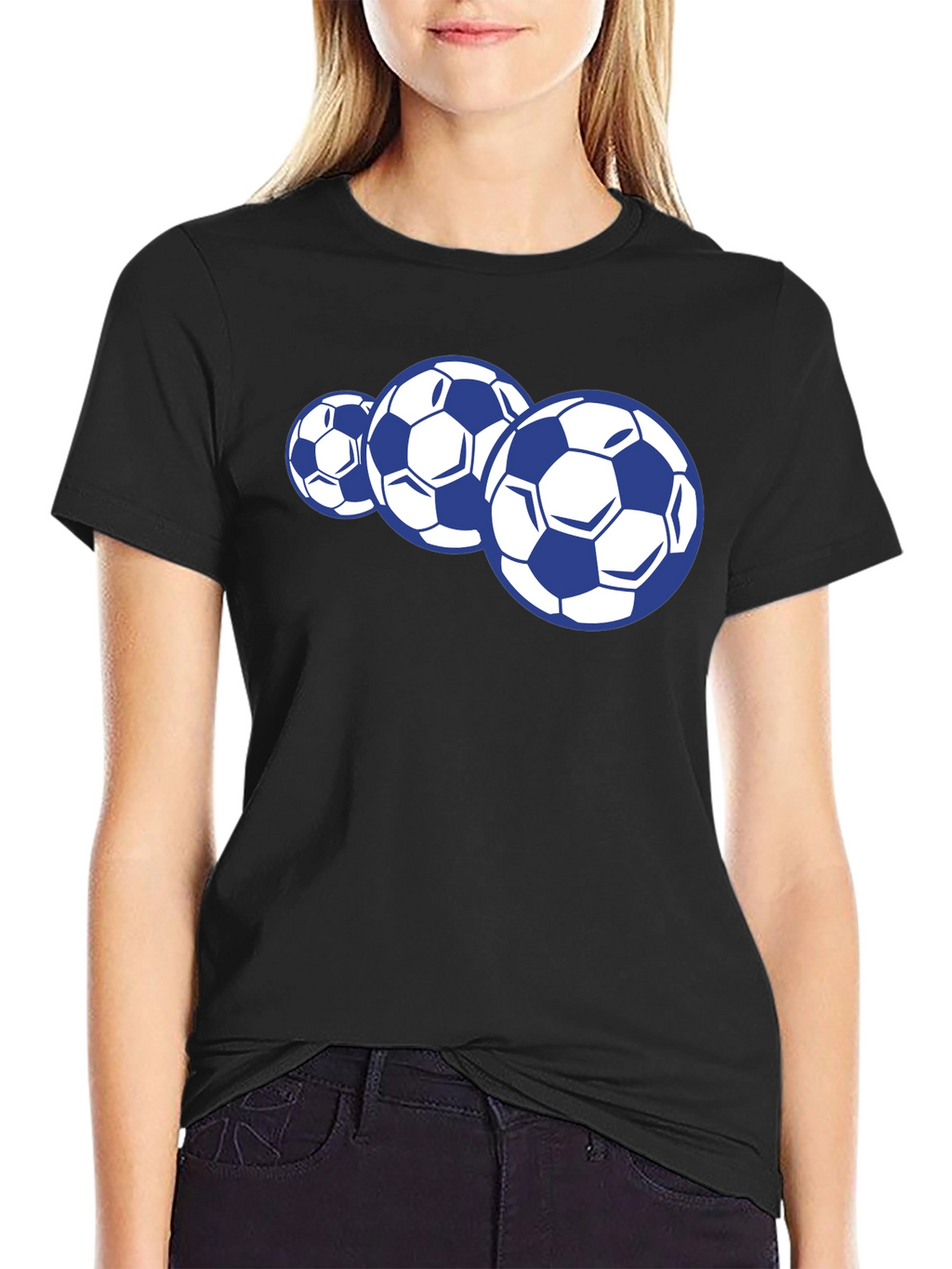 Soccer Balls Graphic Print T-Shirt