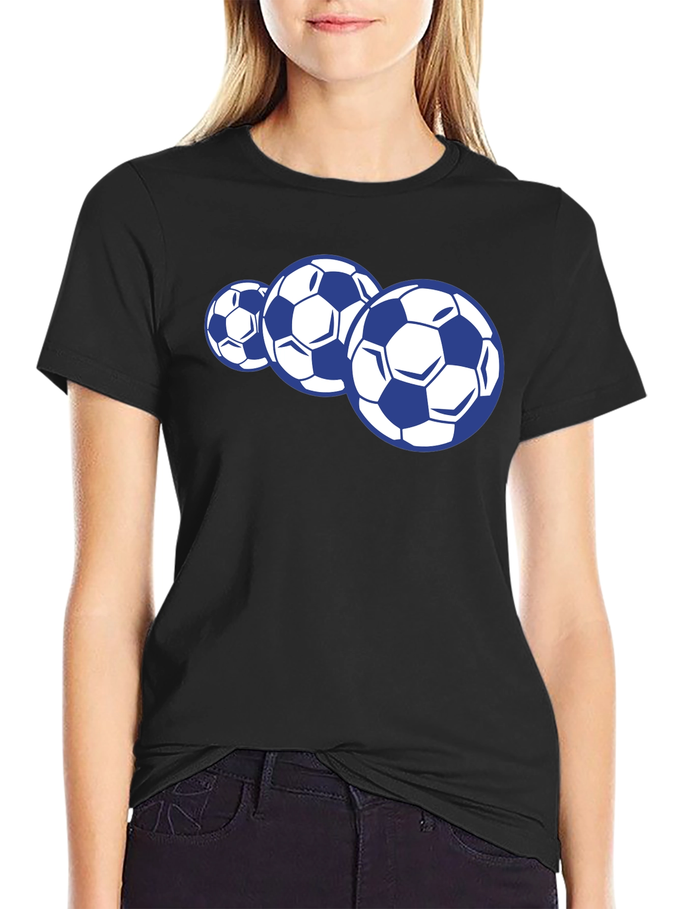 Soccer Balls Graphic Print T-Shirt