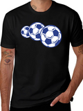 Soccer Balls Graphic Print T-Shirt