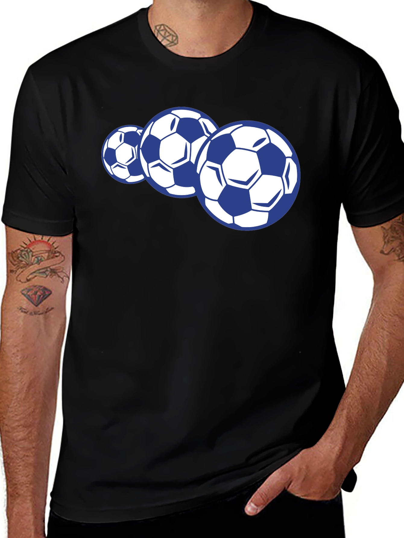 Soccer Balls Graphic Print T-Shirt